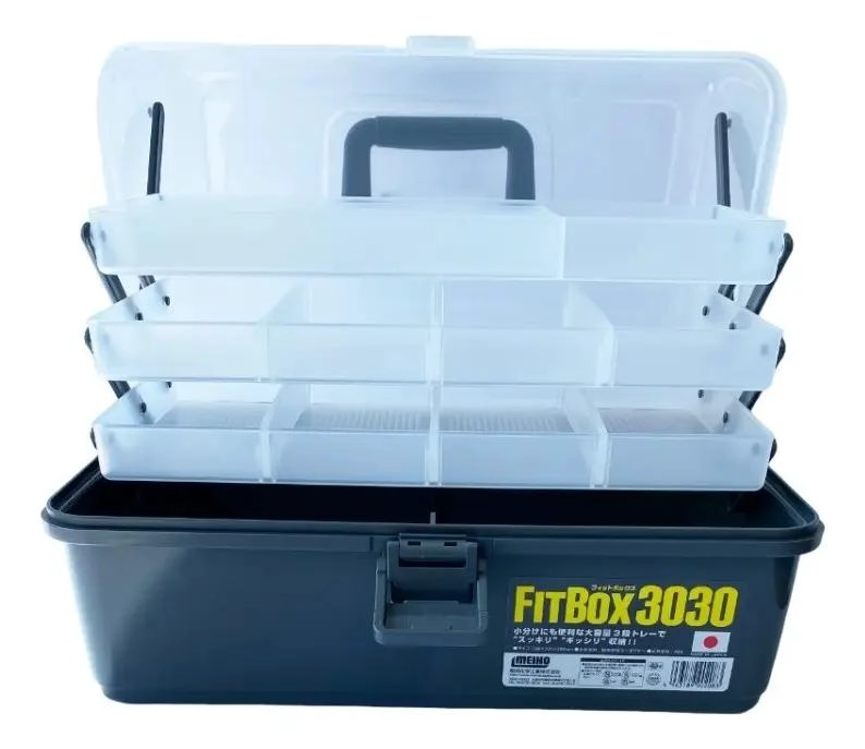 CAJA PARA PESCA CON 3 BANDEJAS Y CIERRE SEGURO PARA SEÑUELOS - 5