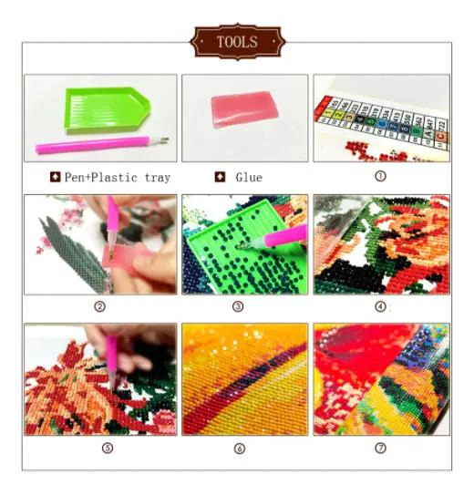KIT PARA PINTURA DE DIAMANTE CON DISEÑO DE GATO DETALLADO - 2