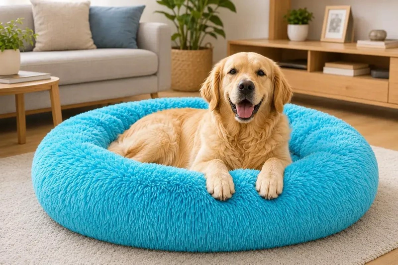 CAMA DE FELPA SUAVE ANTIESTRE S PARA PERROS Y GATOS TAMAÑO XXL - 4