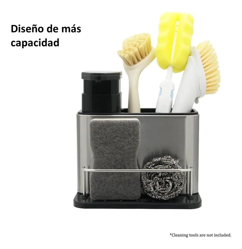 DISPENSADOR PARA LAVALOZA Y ORGANIZADOR DE COCINA EN ACERO INOXIDABLE - 2