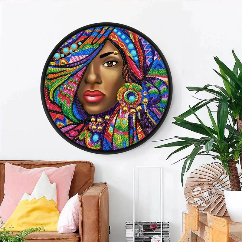 KIT PARA PINTURA CON DIAMANTES DE COLGANTE CON DISEÑOS AFROAMERICANOS - 2