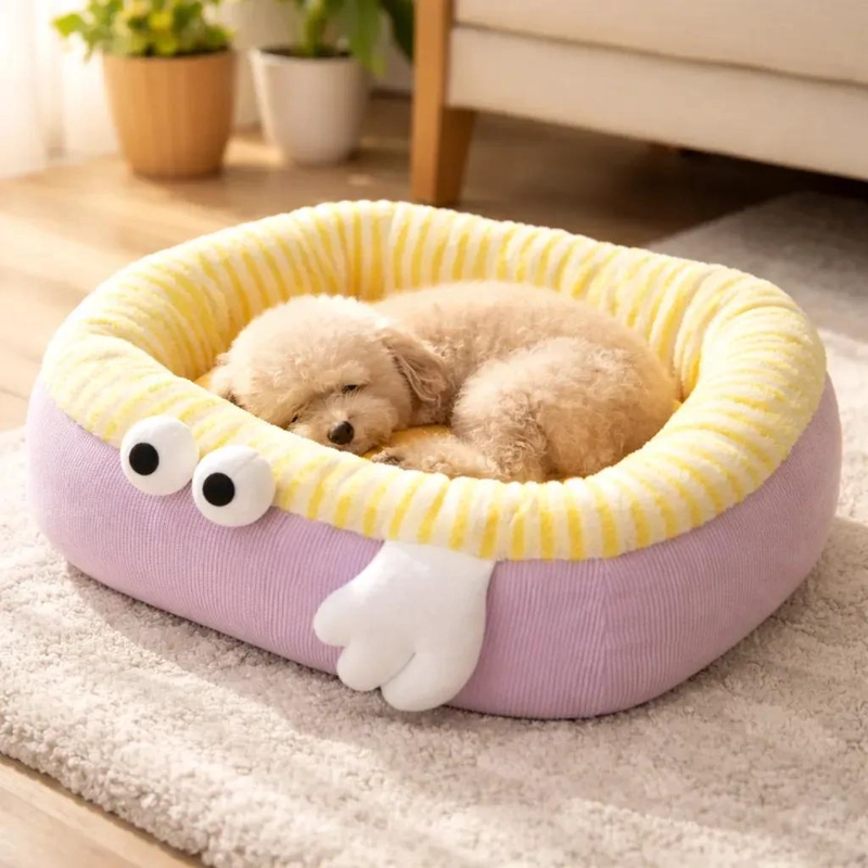 CAMA ACOLCHADA PARA MASCOTAS TALLA GRANDE PARA PERROS Y GATOS - 4