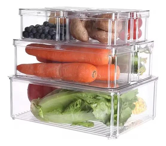 SET DE ORGANIZADORES PARA REFRIGERADOR CON TAPA 7 PIEZAS - 5