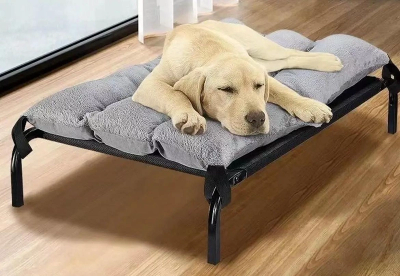 CAMA PLEGABLE ELEVADA PARA MASCOTAS GATOS Y PERROS CON ESTRUCTURA RESISTENTE - 5
