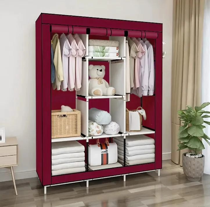 CLOSET ARMABLE ORGANIZADOR TRANSPORTABLE DE TELA PARA ROPA - 2
