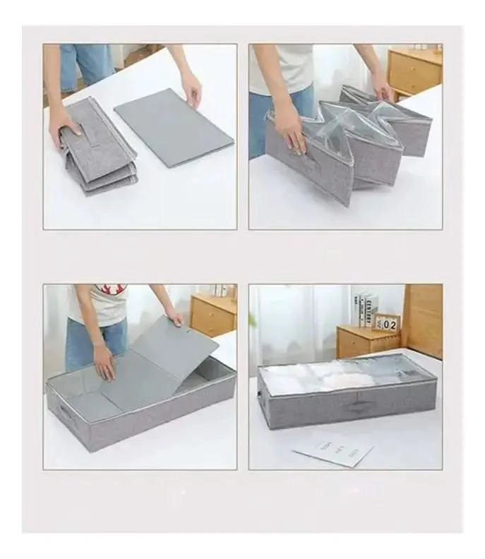ORGANIZADOR PARA ROPA Y CALZADO CON ESPACIO BAJO CAMA Y COMPARTIMENTOS - 5