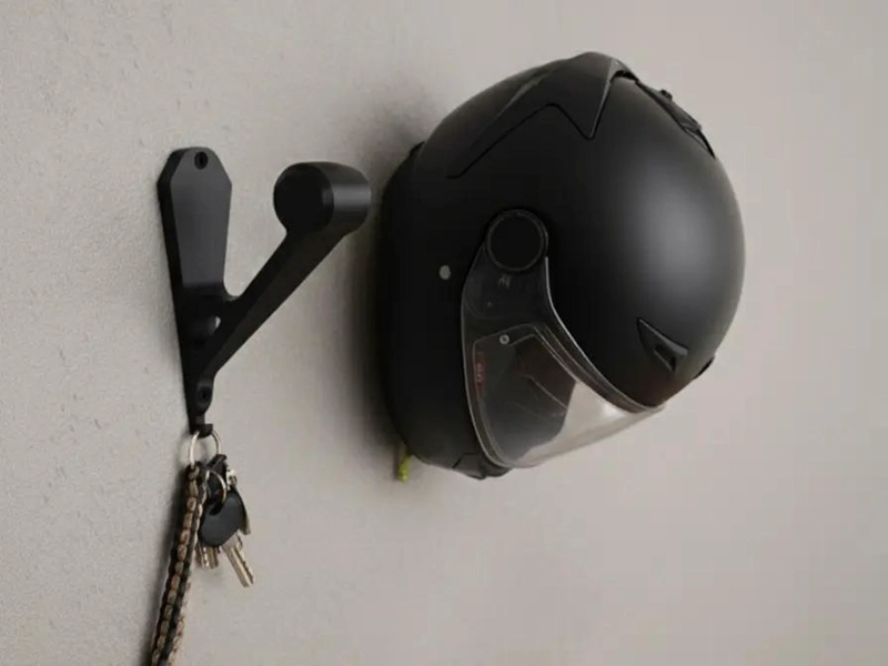 SET DE 4 COLGADORES DE PARED PARA CASCOS DE MOTO Y BICICLETA RESISTENTES - 3