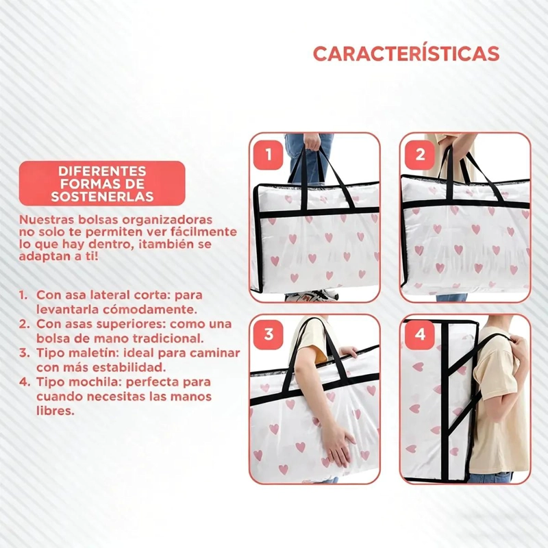 SET DE 4 BOLSAS ORGANIZADORAS PARA ALMACENAMIENTO EN CAJAS - 4