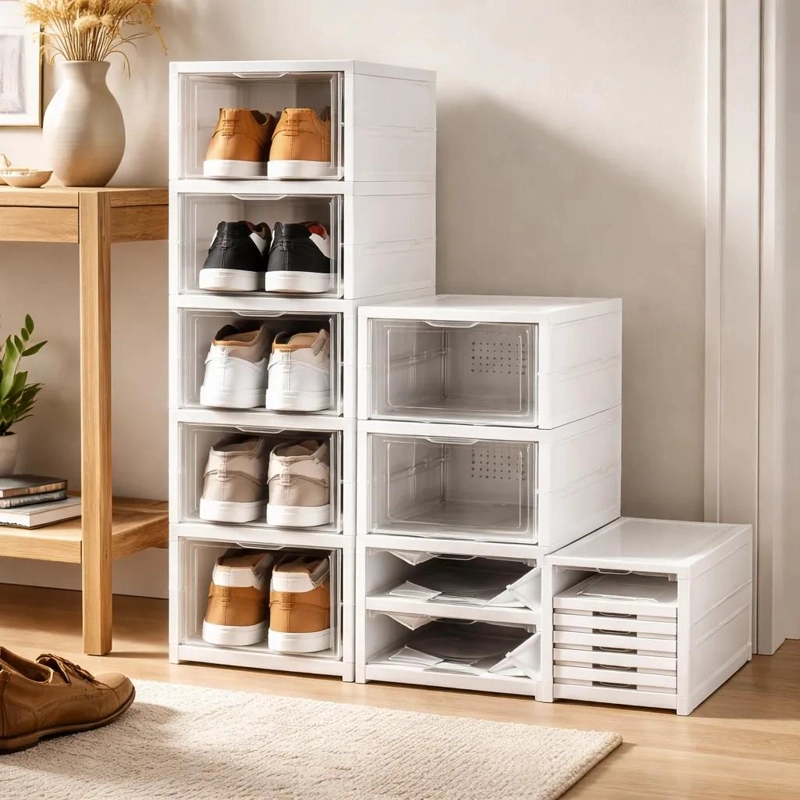 ORGANIZADOR PARA ZAPATOS ACRILICO CON 6 NIVELES PARA AHORRO DE ESPACIO - 4