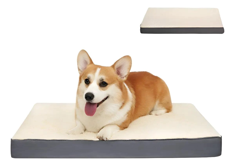 COLCHONETA PARA MASCOTAS CON ESPUMA VISCOELASTICA IMPERMEABLE Y FUNDA DESMONTABL - 1