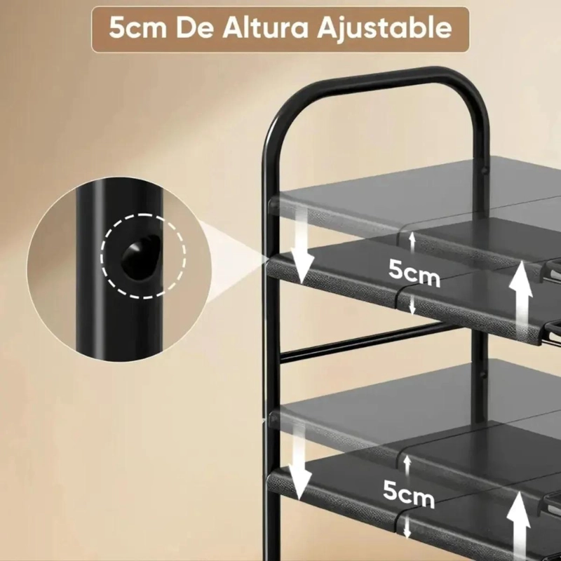 ORGANIZADOR MOVIL DE COCINA CON 2 NIVELES Y 4 CESTAS PARA FREGADERO - 4