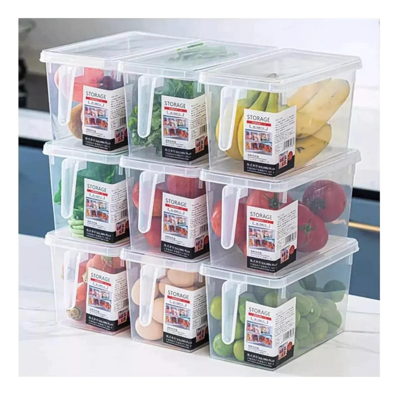 SET DE 4 CAJAS ORGANIZADORAS PARA REFRIGERADOR Y COCINA CON TAPA - 2
