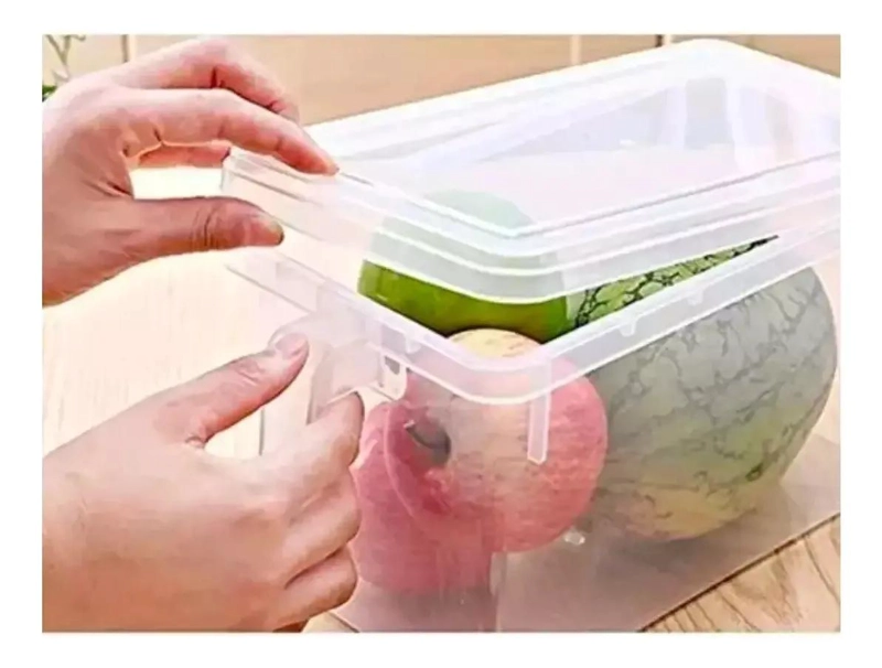 SET DE 4 CAJAS ORGANIZADORAS PARA REFRIGERADOR Y COCINA CON TAPA - 3