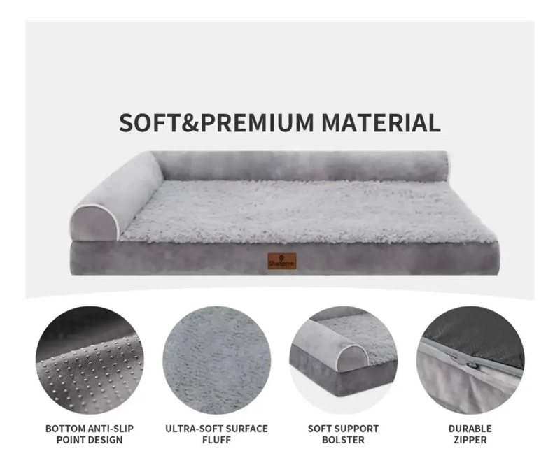 CAMA SOFA GIGANTE IMPERMEABLE PARA PERROS GRANDES XXL COMODA - 4