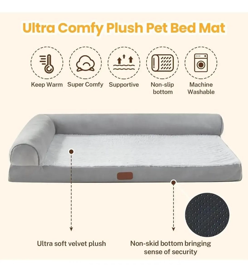CAMA SOFA GIGANTE IMPERMEABLE PARA PERROS GRANDES XXL COMODA - 5