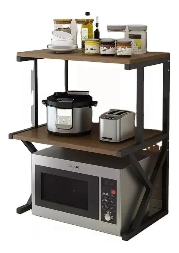 ESTANTE ORGANIZADOR PARA HORNO MICROONDAS Y COCINA CON DISEÑO RESISTENTE - 2