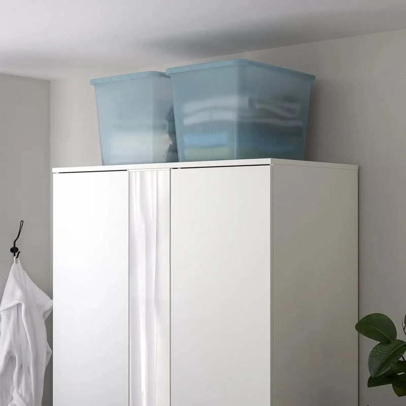 CAJA ORGANIZADORA TRANSPARENTE CON TAPA APILABLE CAPACIDAD 44.5 LITROS - 2