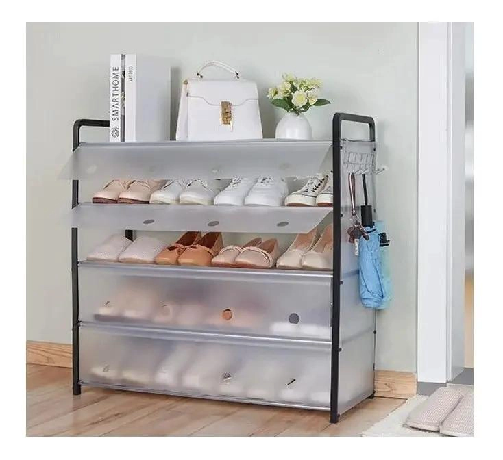 ESTANTE PLASTICO PARA ZAPATOS CON PROTECCION CONTRA POLVO Y DISEÑO COMPACTO - 2