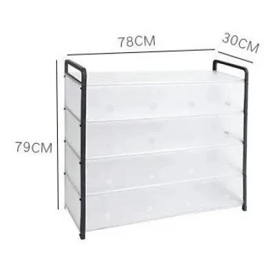 ESTANTE PLASTICO PARA ZAPATOS CON PROTECCION CONTRA POLVO Y DISEÑO COMPACTO - 4