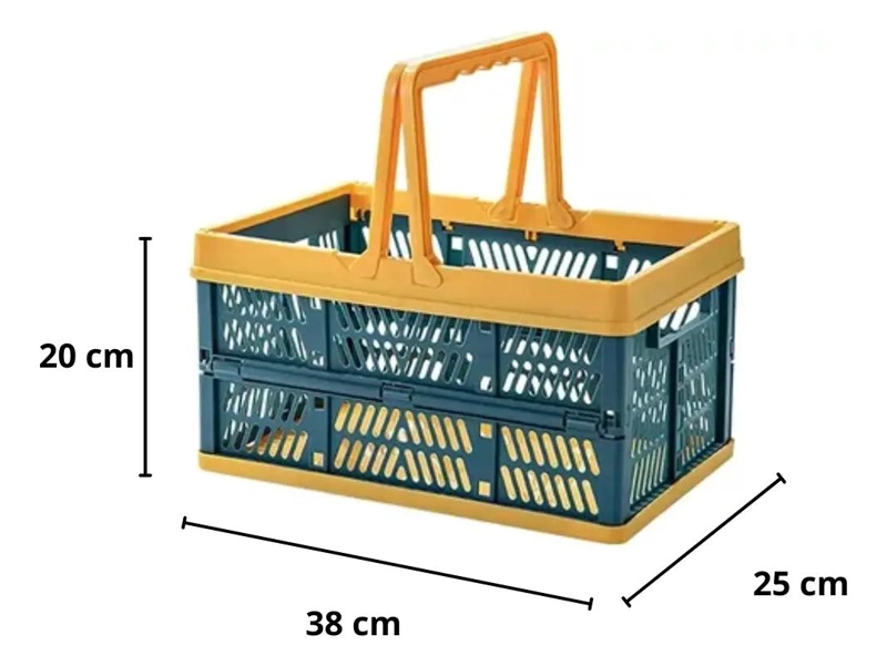 CESTA ORGANIZADOR PLEGABLE MULTIUSO 38X25X20 PARA EL HOGAR - 2