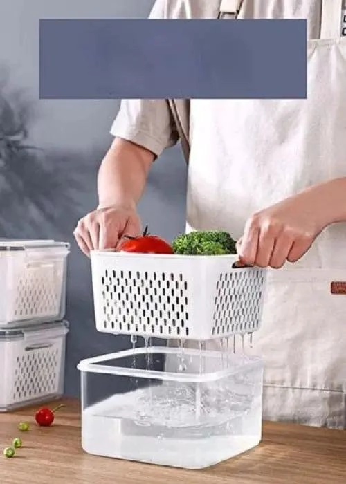 SET DE 4 CAJAS ORGANIZADORAS PARA REFRIGERADOR Y COCINA CON TAPA - 3
