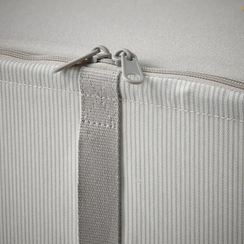 CAJA ORGANIZADORA APILABLE PARA ROPA CON DISEÑO DE RAYAS GRIS - 2