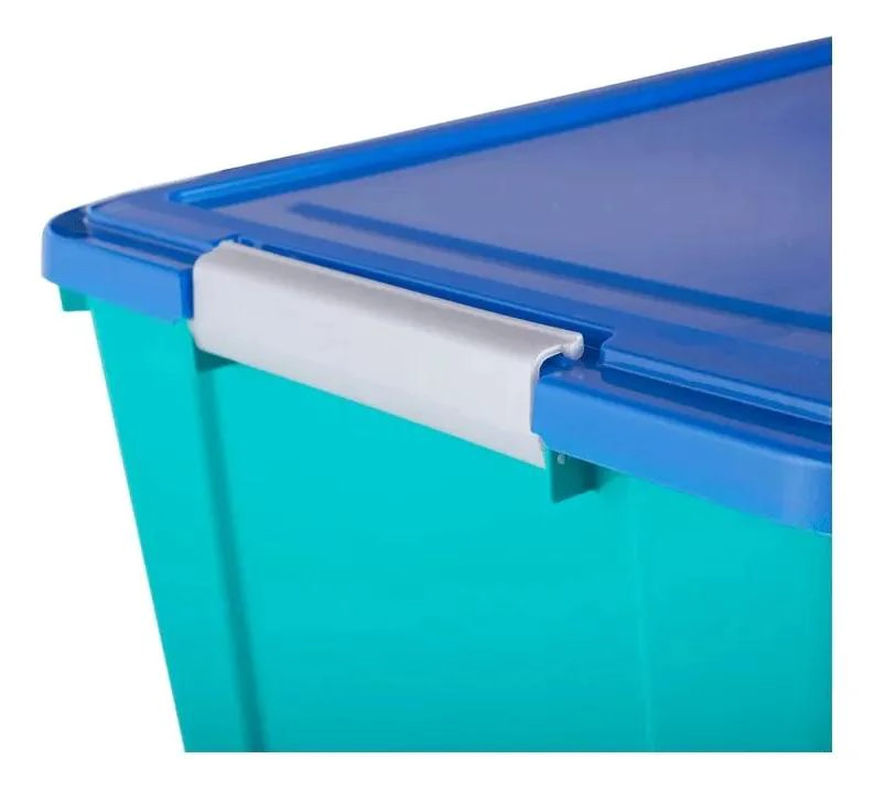 CAJA PLASTICA ORGANIZADORA CON TAPA COLOR SURTIDO CAPACIDAD 68 LITROS - 4
