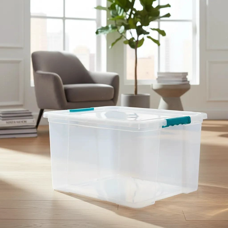 CAJA ORGANIZADORA APILABLE CON RUEDAS CAPACIDAD 58 LITROS - 1