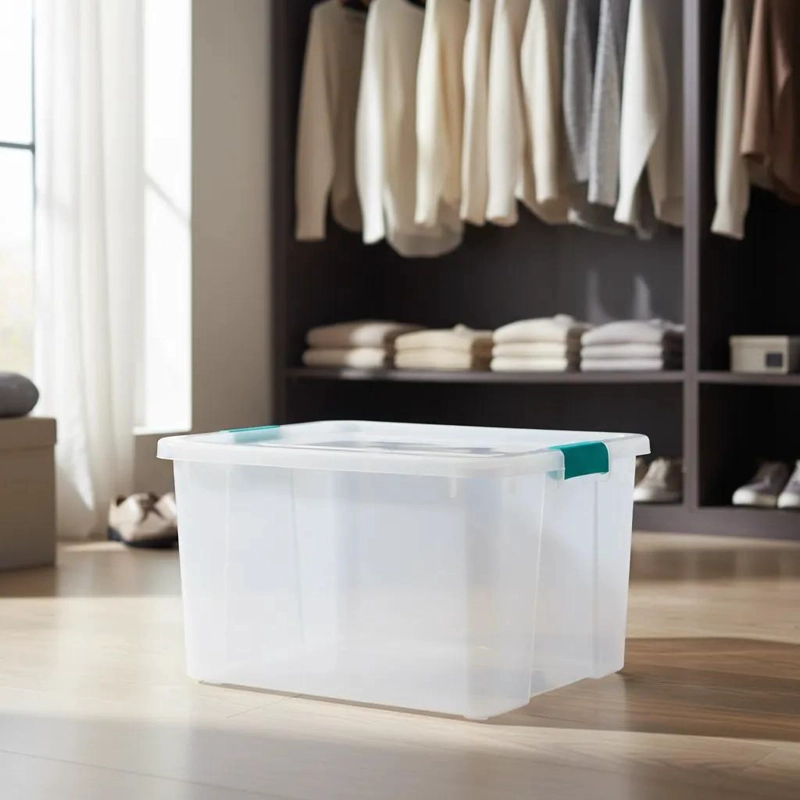 CAJA ORGANIZADORA APILABLE CON RUEDAS CAPACIDAD 58 LITROS - 3