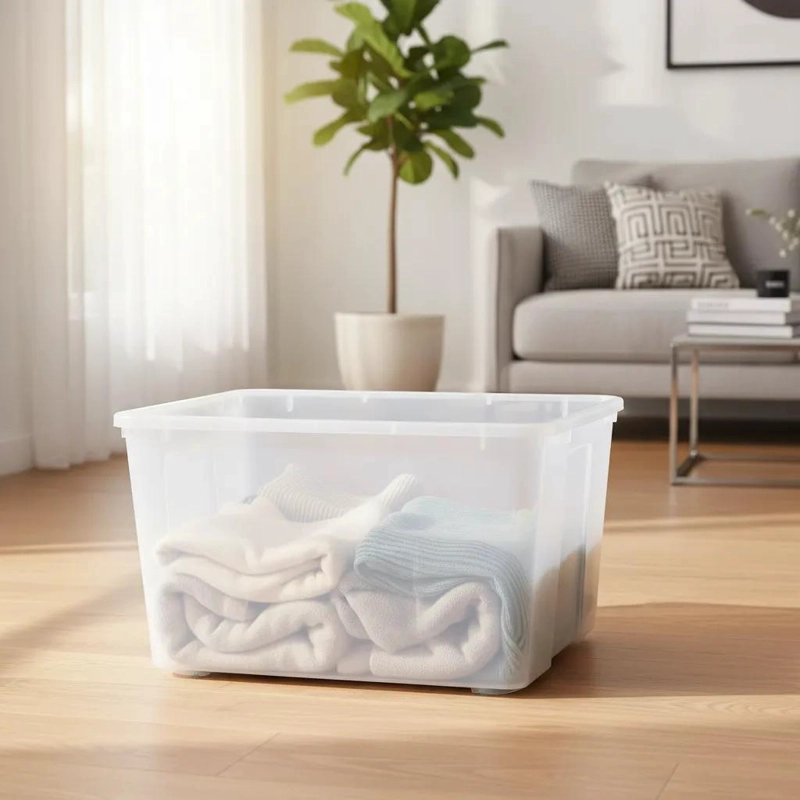 CAJA ORGANIZADORA APILABLE CON RUEDAS CAPACIDAD 58 LITROS - 4