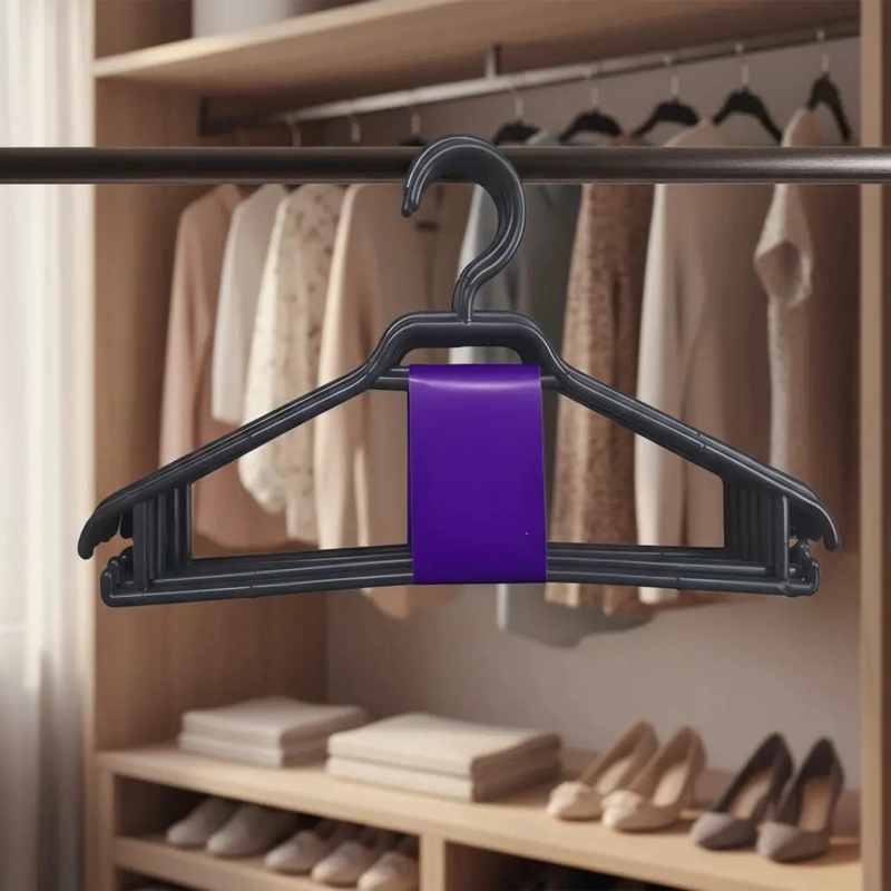 COLGADORES PLASTICOS RESISTENTES PARA ROPA CON DISEÑO FUNCIONAL - 1