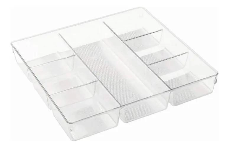 ORGANIZADOR TRANSPARENTE CON 7 COMPARTIMIENTOS PARA ALMACENAMIENTO - 1