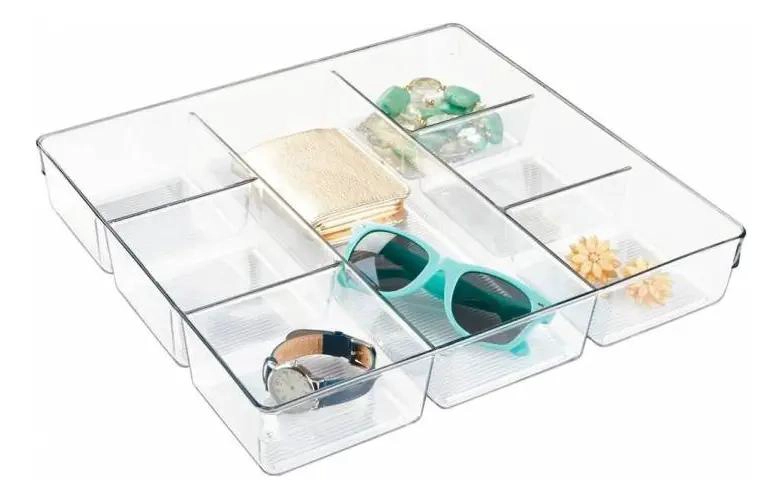 ORGANIZADOR TRANSPARENTE CON 7 COMPARTIMIENTOS PARA ALMACENAMIENTO - 2