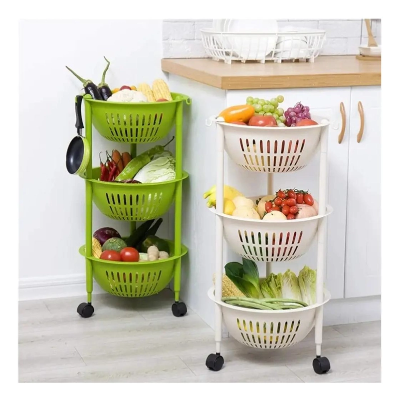 CESTA ORGANIZADORA PARA ESTANTE CON COMPARTIMENTOS PARA FRUTAS Y VERDURAS - 2