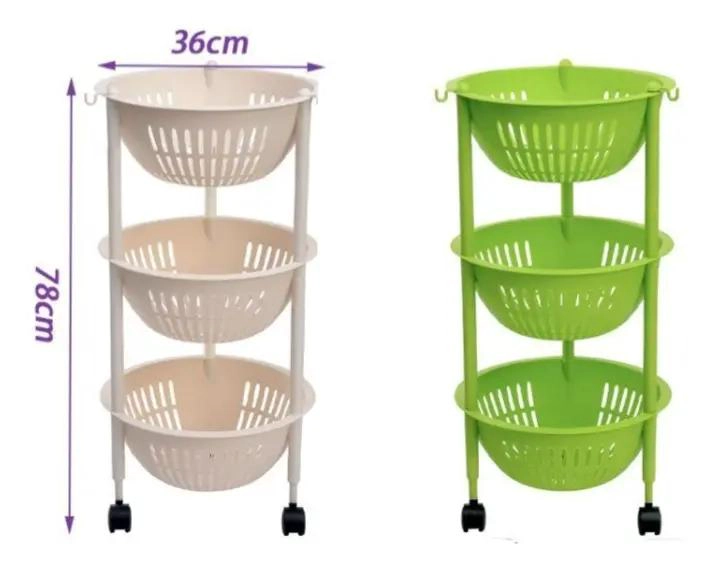 CESTA ORGANIZADORA PARA ESTANTE CON COMPARTIMENTOS PARA FRUTAS Y VERDURAS - 3