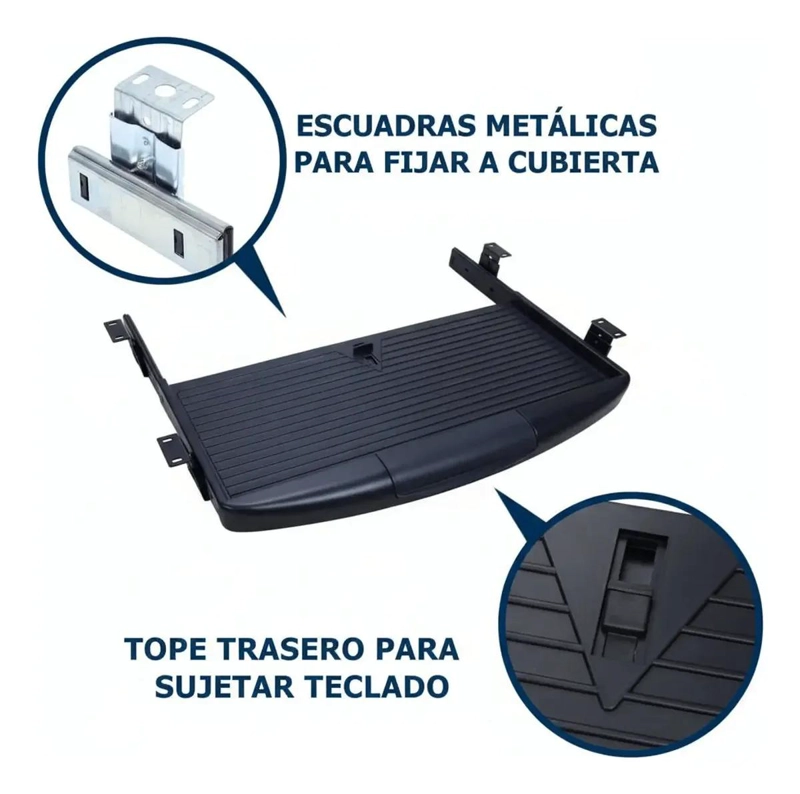 SOPORTE PARA BANDEJA DE TECLADO AJUSTABLE PARA ESCRITORIO - 4