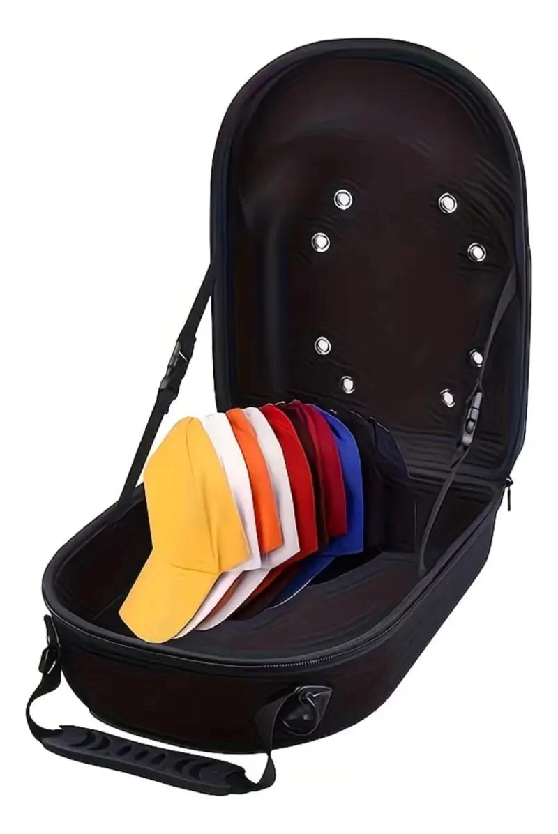 BOLSO ORGANIZADOR PARA GORRAS CON DISEÑO TIPO MOCHILA Y CAPACIDAD PARA JOCKEYS - 5