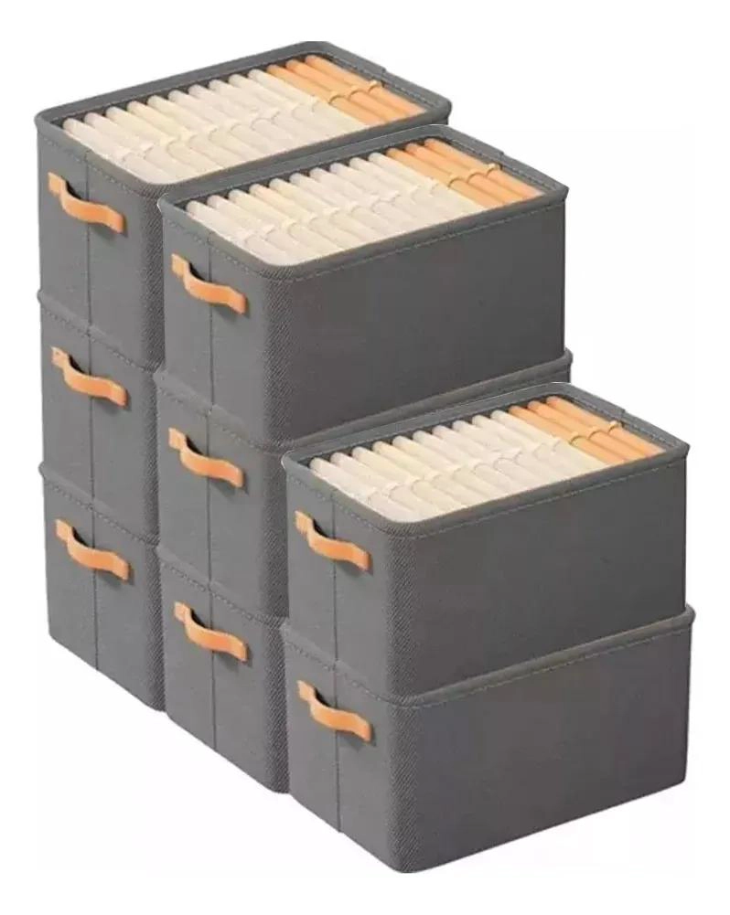 JUEGO DE 8 BOLSAS ORGANIZADORAS PLEGABLES CON ASAS PARA ROPA - 1