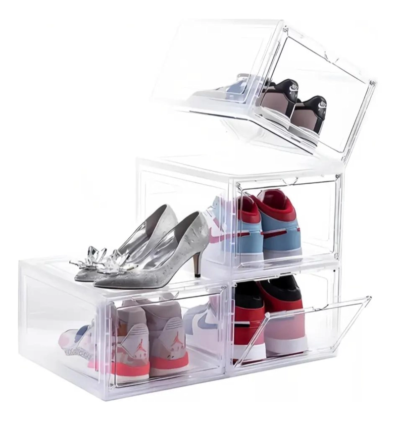 SET DE 12 CAJAS ORGANIZADORAS APILABLES PARA ZAPATOS CON ESTRUCTURA FIRME - 2