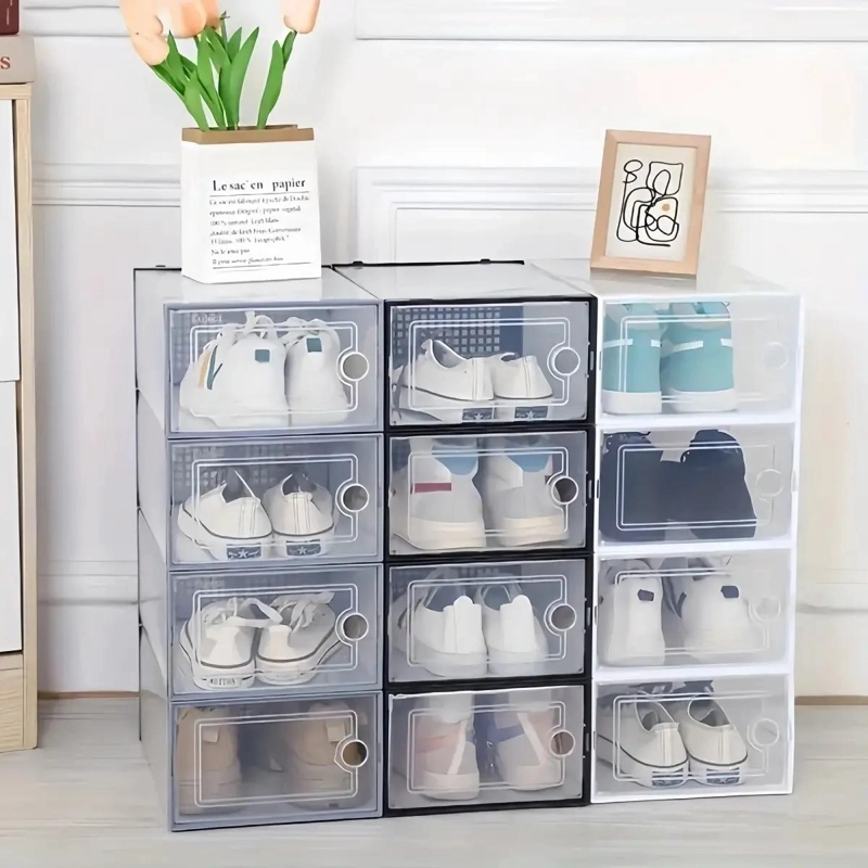 SET DE 12 CAJAS ORGANIZADORAS APILABLES PARA ZAPATOS CON ESTRUCTURA FIRME - 3