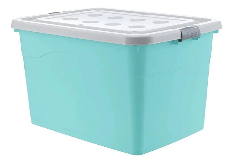 CAJA ORGANIZADORA PLASTICA MULTIUSO CON RUEDAS 45 LITROS - 1