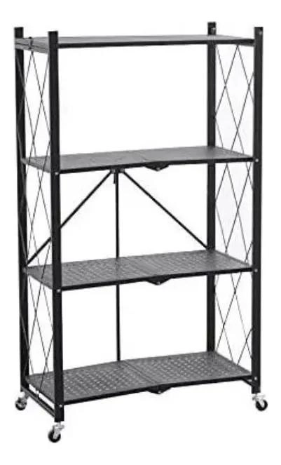 ESTANTE MOVIL ORGANIZADOR MULTIUSO DE 4 NIVELES COLOR NEGRO - 4