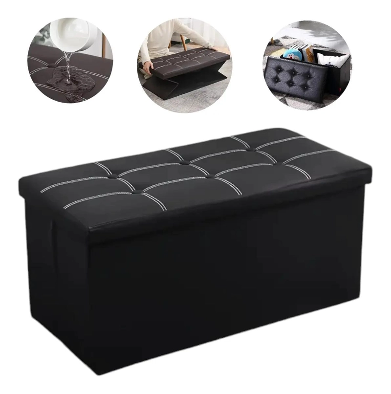 BANQUETA BAUL ORGANIZADORA PLEGABLE PARA PIE DE CAMA Y ASIENTO - 1