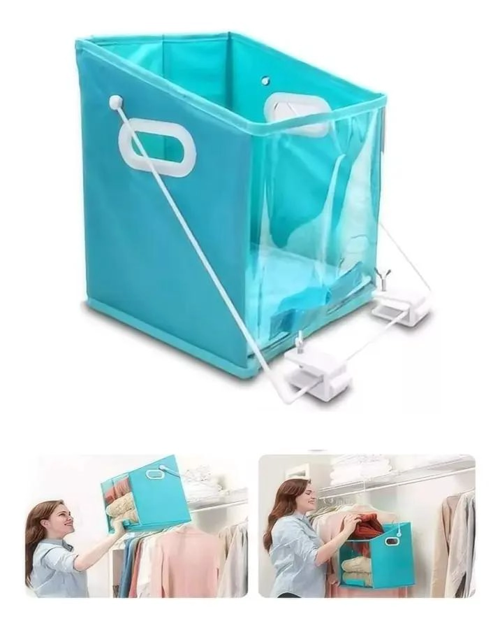 CAJA ORGANIZADORA PLEGABLE DE TELA PARA ROPA Y ZAPATOS - 1