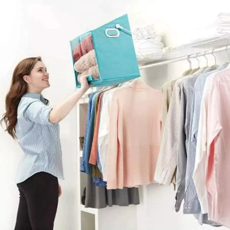 CAJA ORGANIZADORA PLEGABLE DE TELA PARA ROPA Y ZAPATOS - 5