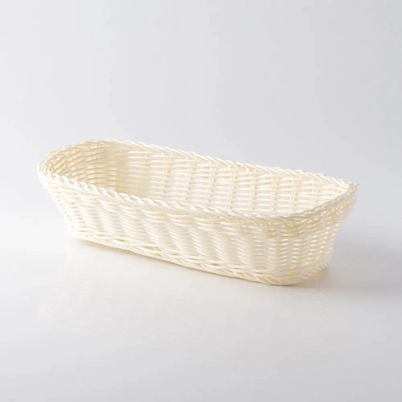 SET DE 2 CANASTOS ORGANIZADORES DE PLASTICO BLANCO PARA ALMACENAJE - 2