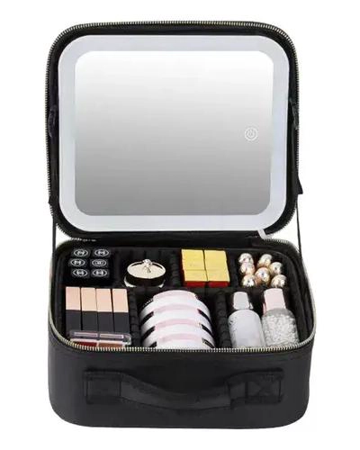 ESTUCHE DE MAQUILLAJE CON ESPEJO Y LUZ LED PARA VIAJE Y ORGANIZACION - 4