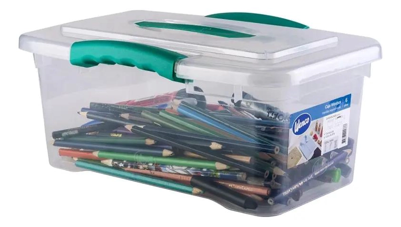 SET DE 2 CAJAS ORGANIZADORAS CON TAPA DE 6 LITROS CADA UNA - 4