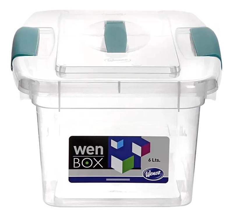 SET DE 2 CAJAS ORGANIZADORAS CON TAPA DE 6 LITROS CADA UNA - 5