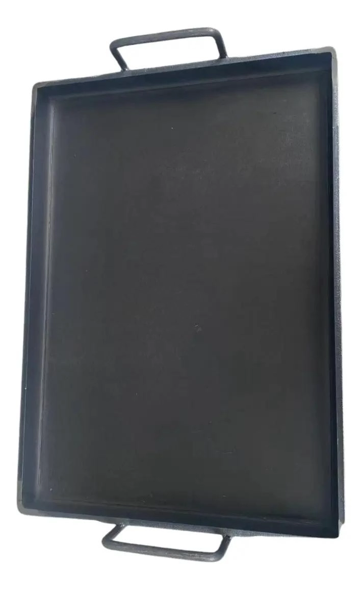 PLANCHA CHURRASQUERA DE 38X24 CM CON ESPESOR DE 4 MM PARA ASADOS - 1